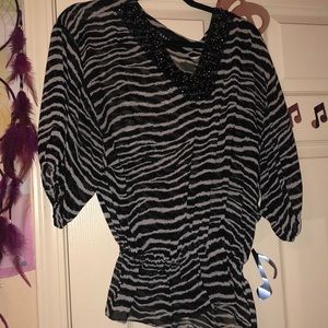 zebra blouse